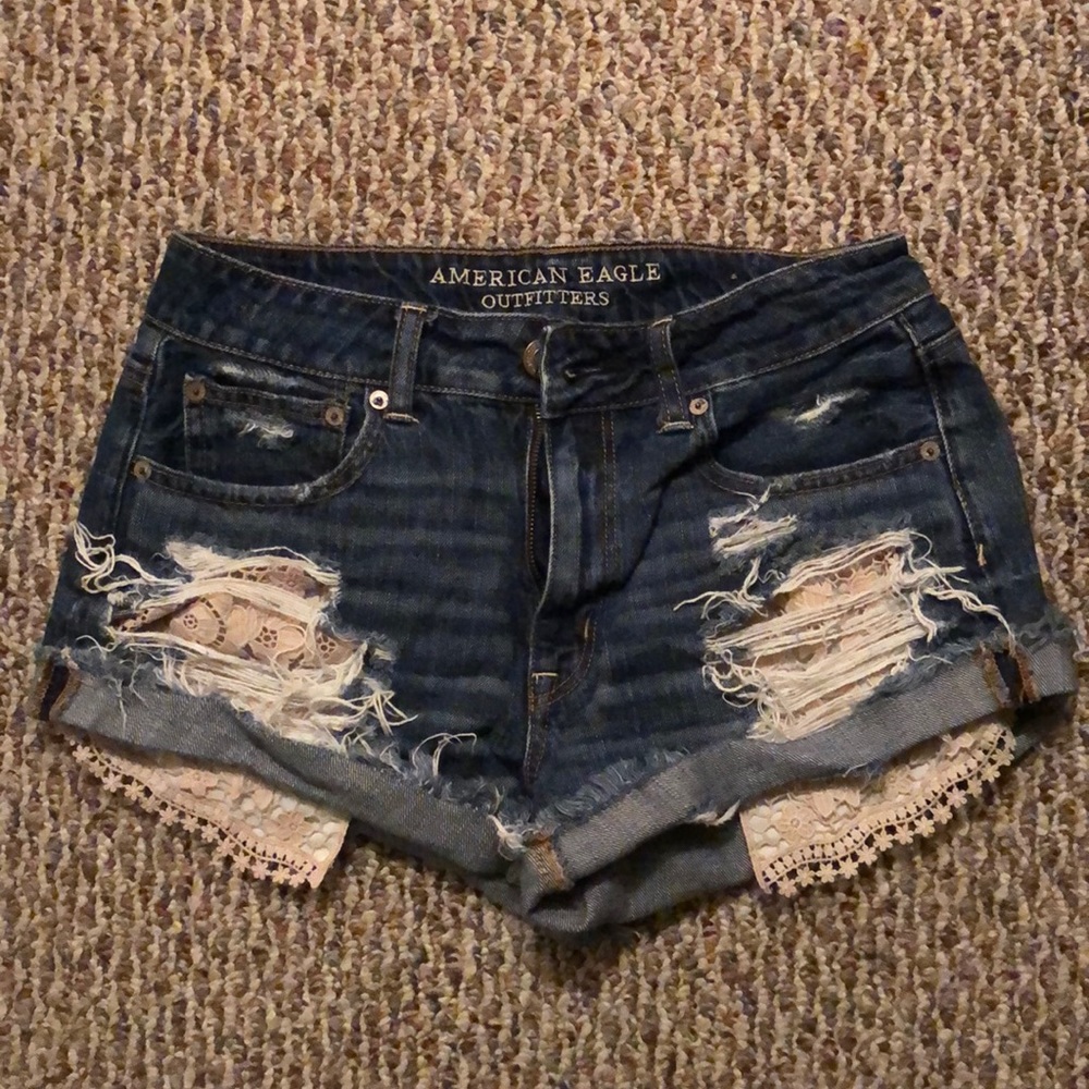 High Rise Festival Denim Shorts